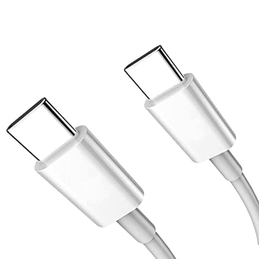 Metron USB Type-C To Type-C Cable | Quick, Dash, Warp, Dart, Flash, Turbo, Super Vooc Fast Charging Cable | Data Sync Cable | Type C to USB-C Cable Original 65W Fast Charging USB CTOC 65W One-Plus Dash Warp Charge Cable (6 Amp, 1.2 Meter/3.9 Feet, White)