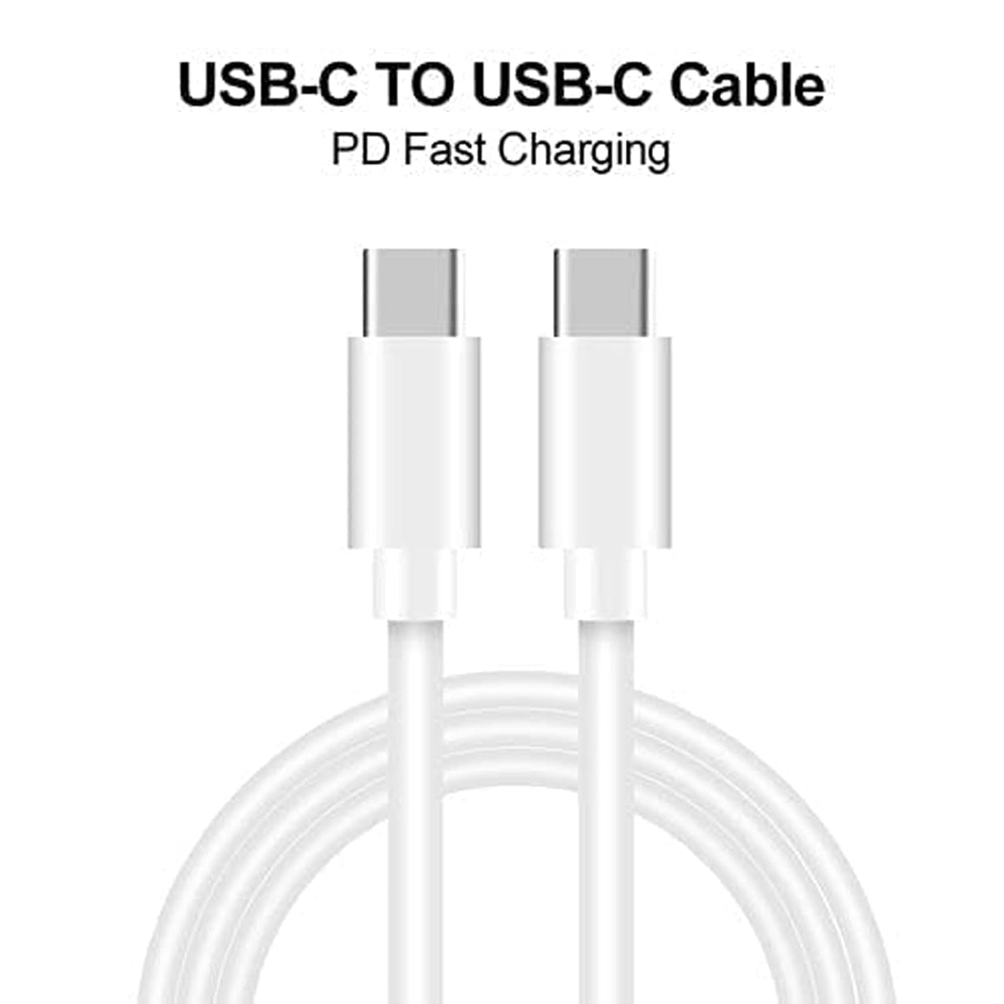 Metron USB Type-C To Type-C Cable | Quick, Dash, Warp, Dart, Flash, Turbo, Super Vooc Fast Charging Cable | Data Sync Cable | Type C to USB-C Cable Original 65W Fast Charging USB CTOC 65W One-Plus Dash Warp Charge Cable (6 Amp, 1.2 Meter/3.9 Feet, White)