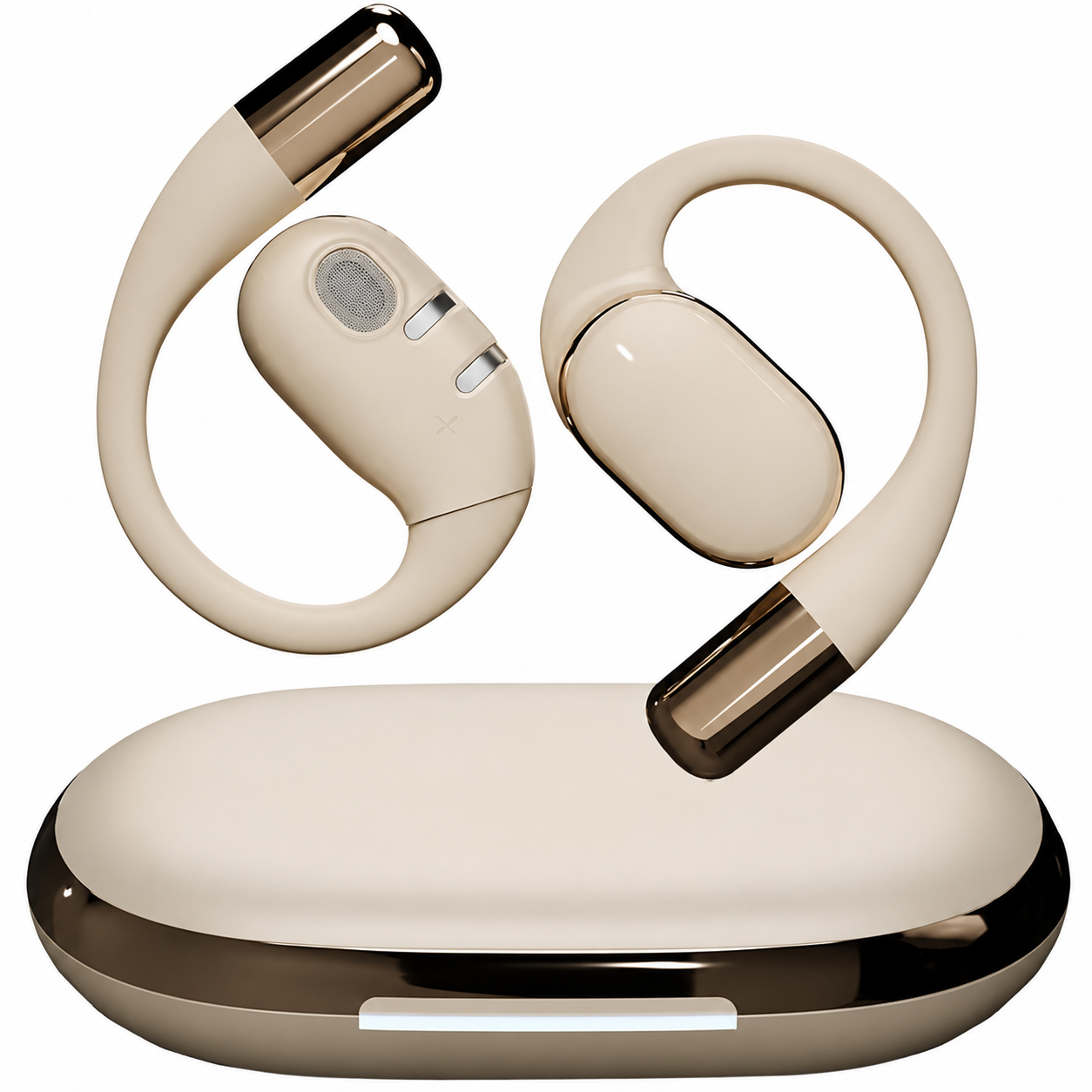 MetronOpen Ear Wireless Bluetooth Earbuds with Charging Case | Bluetooth 5.3 | HD Calling | Lightweight Sports Earbuds | Long Battery Backup