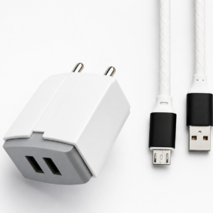 Metron Dual USB Wall Charger with Micro USB Fast Charging Cable