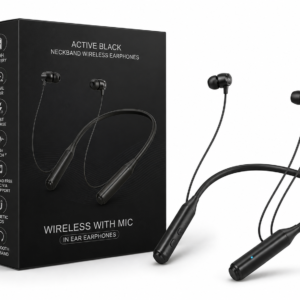 Metron, 40H Battery, Dual Pair, Fast Charge, ENx Tech, Stream Ad Free Music via App Support, Magnetic Buds, Bluetooth Neckband, Wireless with Mic in Ear Earphones (Active Black)