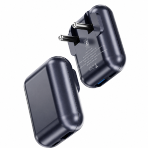 Metron 33W Fast Charger Adapter | USB + Type C PD Charger | Dual Port Wall Charger for Smartphones & Tablets