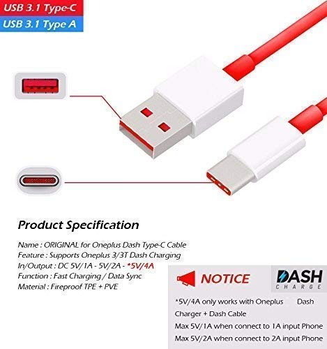 Metron Ultra Fast Charging Cable for OnePlus USB-A to Type-C WARP/Dash Compatible - Image 5