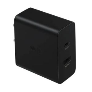 Metron Original 35w Power duo Charger for Fast Charging Compatible with Samsung Galaxy S25U, S24U, S23U, S22, Z Fold 6/5, A06 LTE/A55 LTE (Type-C & USB-A Port) with USB C Cable Black