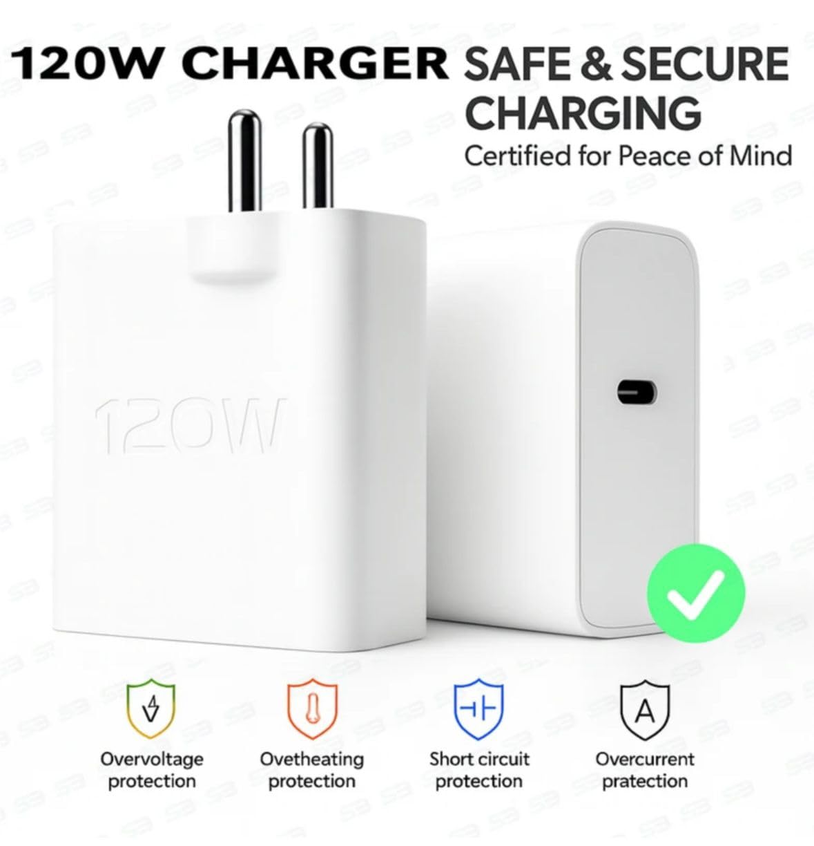 Metron Original120w Super Fast Charger,120w Gan Charger with 6A typc-c Cable | Support with OnePlus Super Vooc, Xiaomi Turbo Charger - Image 3