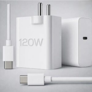 Metron Original120w Super Fast Charger,120w Gan Charger with 6A typc-c Cable | Support with OnePlus Super Vooc, Xiaomi Turbo Charger
