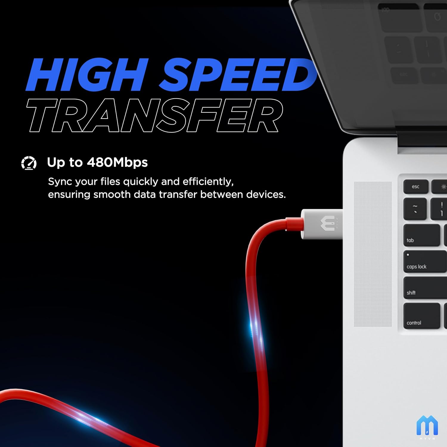 Metron Ultra Fast Charging Cable for OnePlus USB-A to Type-C WARP/Dash Compatible - Image 2