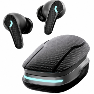 Metron Gaming TWS Earbuds Bluetooth 5.4 Wireless Earbuds with Low Latency, Deep Bass, Touch Control & Stylish RGB Charging Case