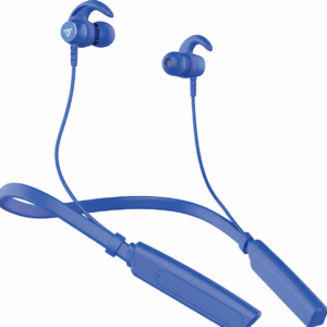 Metron Wireless Bluetooth Neckband Earphones with Deep Bass, HD Sound & Long Battery Life – Blue