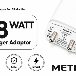 Metron 18W Fast Charger Adapter for All Mobile Phones | USB Wall Charger | Compact Charging Adapter