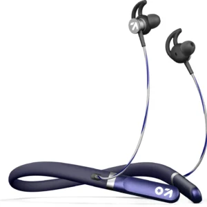 Metron Wireless Bluetooth Neckband Earphones with Deep Bass, Magnetic Earbuds & Long Battery Backup