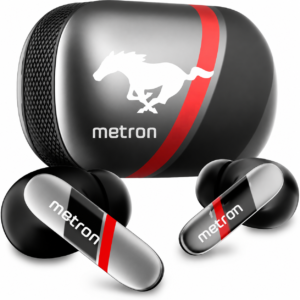 METRON Premium TWS Bluetooth Earbuds with Charging Case | Deep Bass HD Sound | Touch Control | Low Latency Gaming Earphones