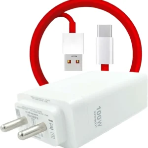 METRON 100W SuperVOOC Fast Charging Adapter with USB to Type-C Cable | Ultra Fast Charger for OnePlus, OPPO, Realme & Vivo Smartphones | White