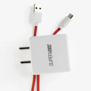 METRON 33W SuperVOOC Fast Charger with USB to Type-C Cable | 33W Fast Charging Adapter | Wall Charger Compatible with Type-C Android Smartphones | White