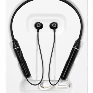 Wireless Bluetooth Neckband Earphones with HD Sound, Built-in Mic, Magnetic Earbuds & Long Battery Backup (Black)