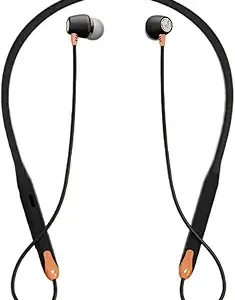 METRON Wireless Bluetooth Neckband Earphones | Bluetooth 5.3 | Deep Bass Sound | ENC Mic | Magnetic Earbuds | Type-C Fast Charging | Black & Copper