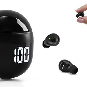 Metron Mini TWS Bluetooth Earbuds with LED Digital Display, Compact Charging Case & Deep Bass Sound