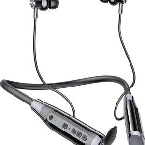 Metron Wireless Bluetooth Neckband Earphones with Magnetic Earbuds, Deep Bass & Long Battery Life