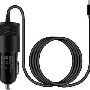 METRON Fast Charging Car Charger with Type-C Cable | USB Car Adapter | Universal Smartphone Car Charger | Black
