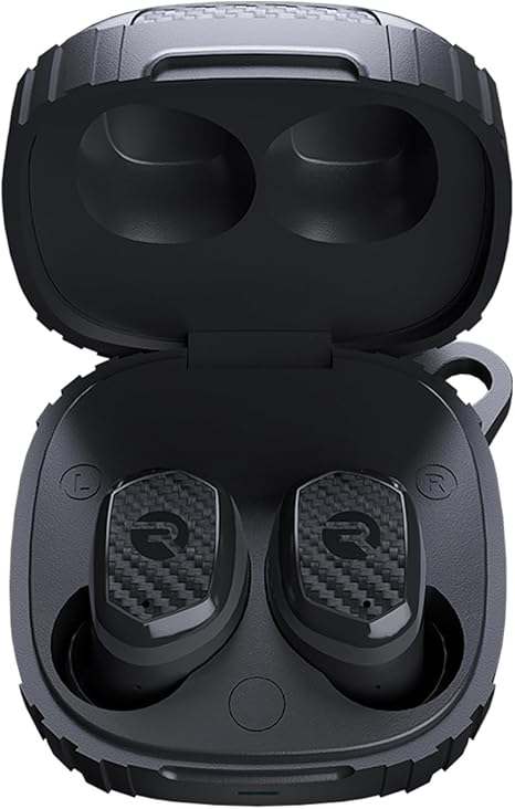 Metron True Wireless Bluetooth Earbuds with Premium Carbon Fiber Design, Deep Bass Sound & Fast Charging Case