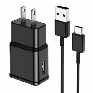 METRON Fast Charging Type-C Mobile Charger with Cable | USB Wall Adapter | 4FT Type-C Cable Included | Black