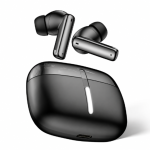METRON True Wireless Bluetooth Earbuds | ENC Noise Reduction | Touch Control | HD Stereo Sound | Type-C Charging Case | Black