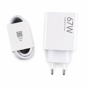 Metron 67W Fast Charging Adapter with Type-C Cable | Super Fast USB-C Mobile Charger for Android Smartphones