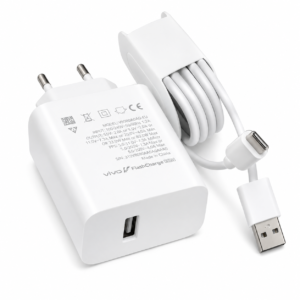 Metron 80W Fast Charger with USB Cable | Single USB Port Wall Adapter | Fast Charging Mobile Charger | White