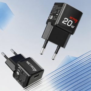 METRON 20W GaN Fast Charger Adapter | USB Type-C PD Charger | Super Fast Charging Wall Adapter