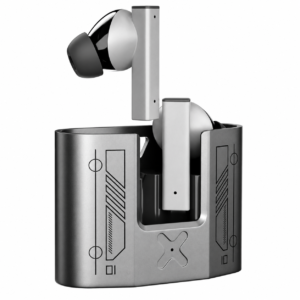 METRON True Wireless Bluetooth Earbuds with Transparent Charging Case, Bluetooth 5.3, ENC Noise Cancellation, HD Stereo Sound, Touch Control, Deep Bass (Grey)