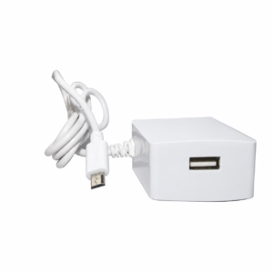 Metron DU-102 2-in-1 Home & Travel Charger with Micro USB Cable | Fast Charging Adapter | White