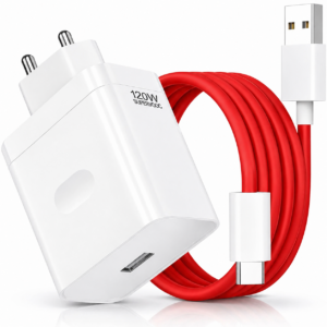 Metron 120W SuperVOOC Fast Charger Adapter with USB Type-C Cable | Ultra Fast Charging | White