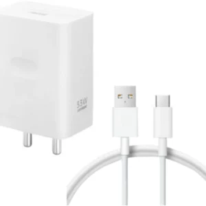 METRON 33W SuperVOOC Fast Charging Adapter with USB to Type-C Cable | High-Speed Charger for OPPO, Realme, Vivo & Android Smartphones | White
