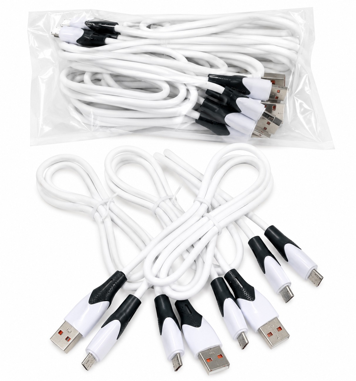 Metron USB to Micro USB Fast Charging Cable | 2A Fast Charge & Data Sync | 1 Meter | Tangle-Free PVC Cable | Compatible with Android Smartphones, Power Bank, Bluetooth Speakers & More (White)