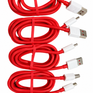 METRON USB to Type-C Fast Charging Data Cable | High-Speed Charging & Data Sync Cable | 1 Meter | Durable PVC Cable | Red