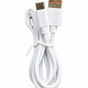 Metron 6A USB to Type-C Fast Charging Data Cable | 1 Meter | High-Speed Charging & Data Sync | White