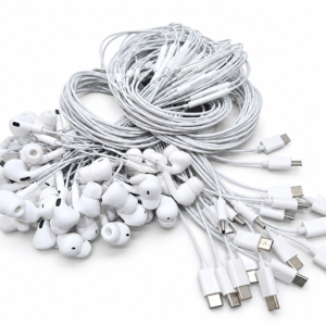 Metron Type-C Wired Earphones with Microphone | USB-C In-Ear Stereo Earbuds | HD Sound | Built-in Mic & Volume Control | White