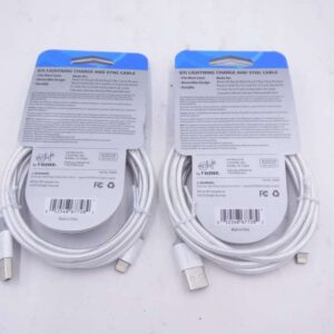 Metron 7-Eleven USB to Lightning Fast Charging & Data Sync Cable | Nylon Braided | 1 Meter | White