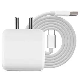 Metron USB Type-C Fast Charging Wall Charger with Type-C Cable | 20W Fast Charger Adapter | White
