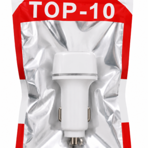 Metron TOP-10 Mini USB Car Charger | Fast Charging Car Adapter | Universal Mobile Charger | White